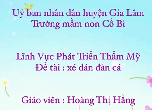 Tạo hình: Xé dán đàn cá - MGL